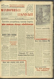 Wiadomości Legnickie nr 23 (167), czerwiec `60