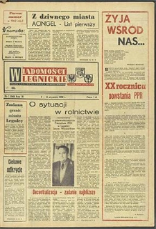 Wiadomości Legnickie nr 1 (249), styczeń `62