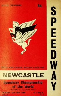 1966 maj 23, Newcastle upon Tyne : Brytyjska Runda Kwalifikacyjna Indywidualnych Mistrzostw Świata na żużlu