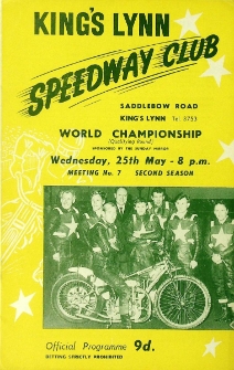1966 maj 25, King's Lynn : Brytyjska Runda Kwalifikacyjna Indywidualnych Mistrzostw Świata na żużlu