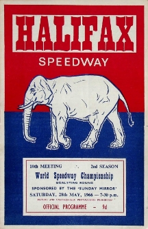 1966 maj 28, Halifax : Brytyjska Runda Kwalifikacyjna Indywidualnych Mistrzostw Świata na żużlu