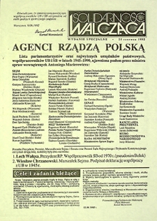 Solidarność Walcząca : wydanie specjalne, czerwiec `92