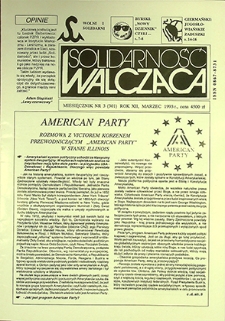 Solidarność Walcząca : nr 3 (301), marzec `93