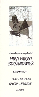 Hermetyczne w negatywie : Mira Mirro Boczniowicz grafika