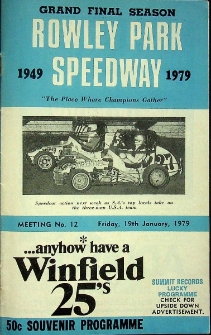 1979 styczeń 19, Adelaide : Finał Australijskiej Strefy Południowej Indywidualnych Mistrzostw Świata na żużlu