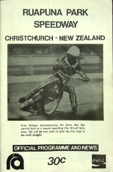 1979 styczeń 27, Christchurch : Finał Nowozelandzki Indywidualnych Mistrzostw Świata na żużlu, Mistrzostwa Nowej Zelandii