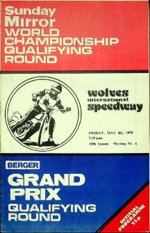 1979 maj 4, Wolverhampton : Brytyjska Runda Kwalifikacyjna Indywidualnych Mistrzostw Świata na żużlu, Berger Grand Prix