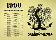 Kalendarz : Wolni i Solidarni 1990