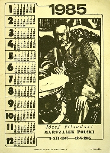Kalendarz : Józef Piłsudski 1985